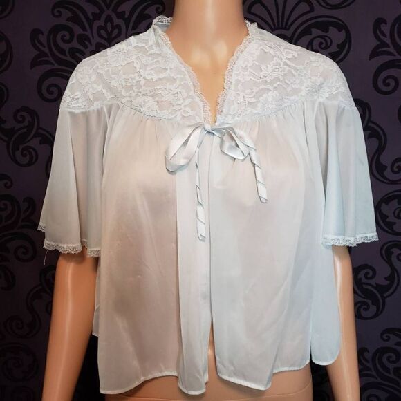 Vintage Vanity Fair Tie Front Bed Jacket - Picture 1 of 7